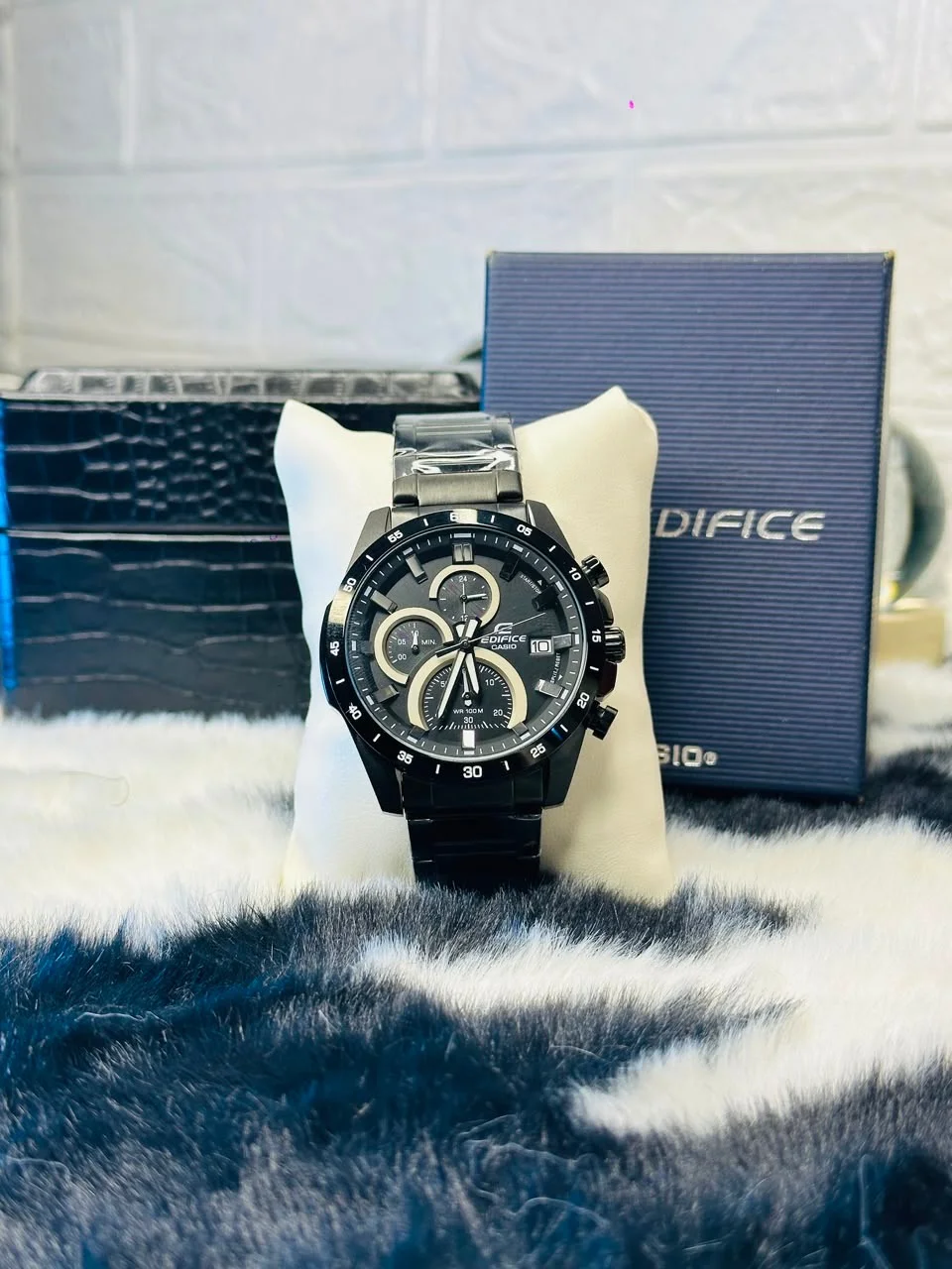 ⌚ Casio Edifice Full Black Luxury Edition Premium Master Copy Watch ⌚