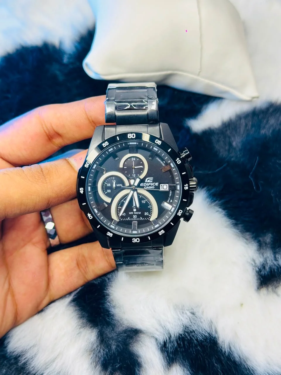 ⌚ Casio Edifice Full Black Luxury Edition Premium Master Copy Watch ⌚