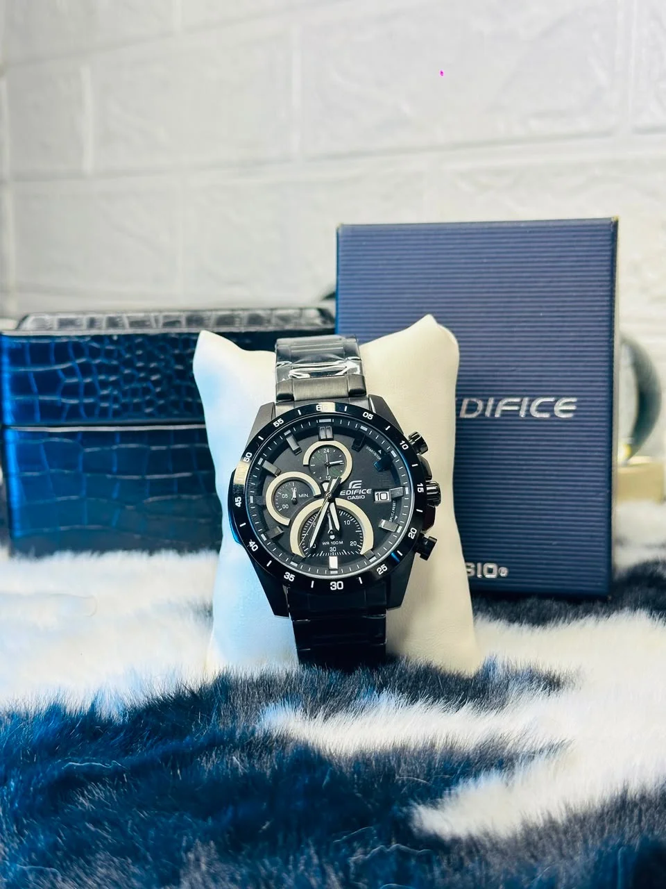 ⌚ Casio Edifice Full Black Luxury Edition Premium Master Copy Watch ⌚