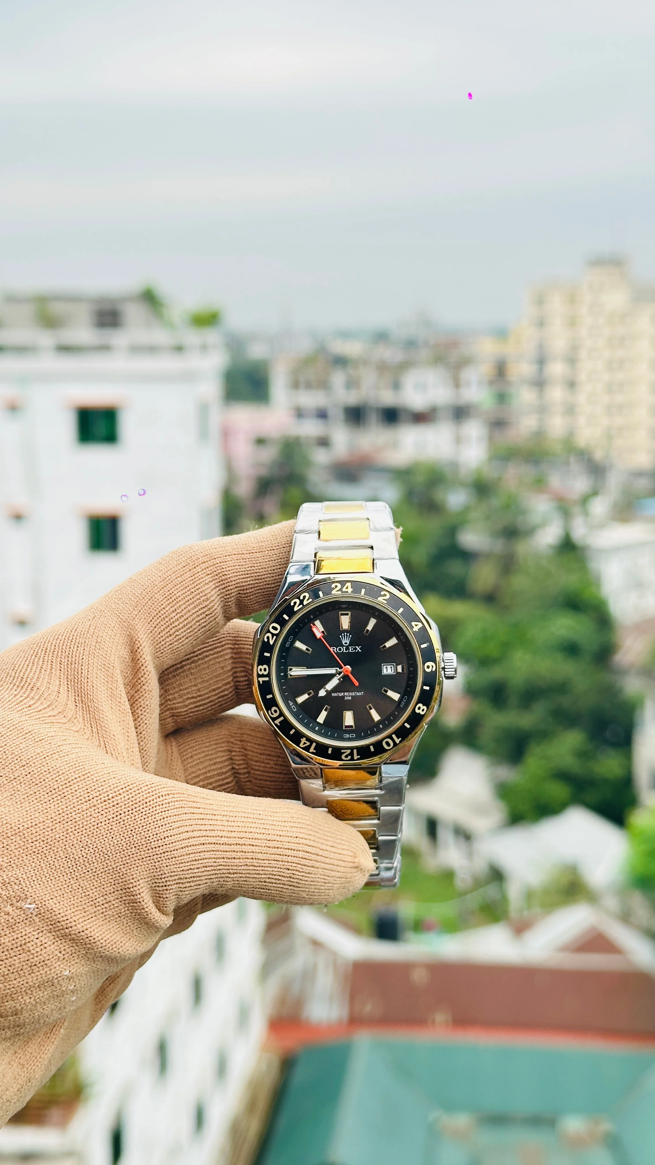 ROLEX 8246 TWOTONE/BLACK DIAL