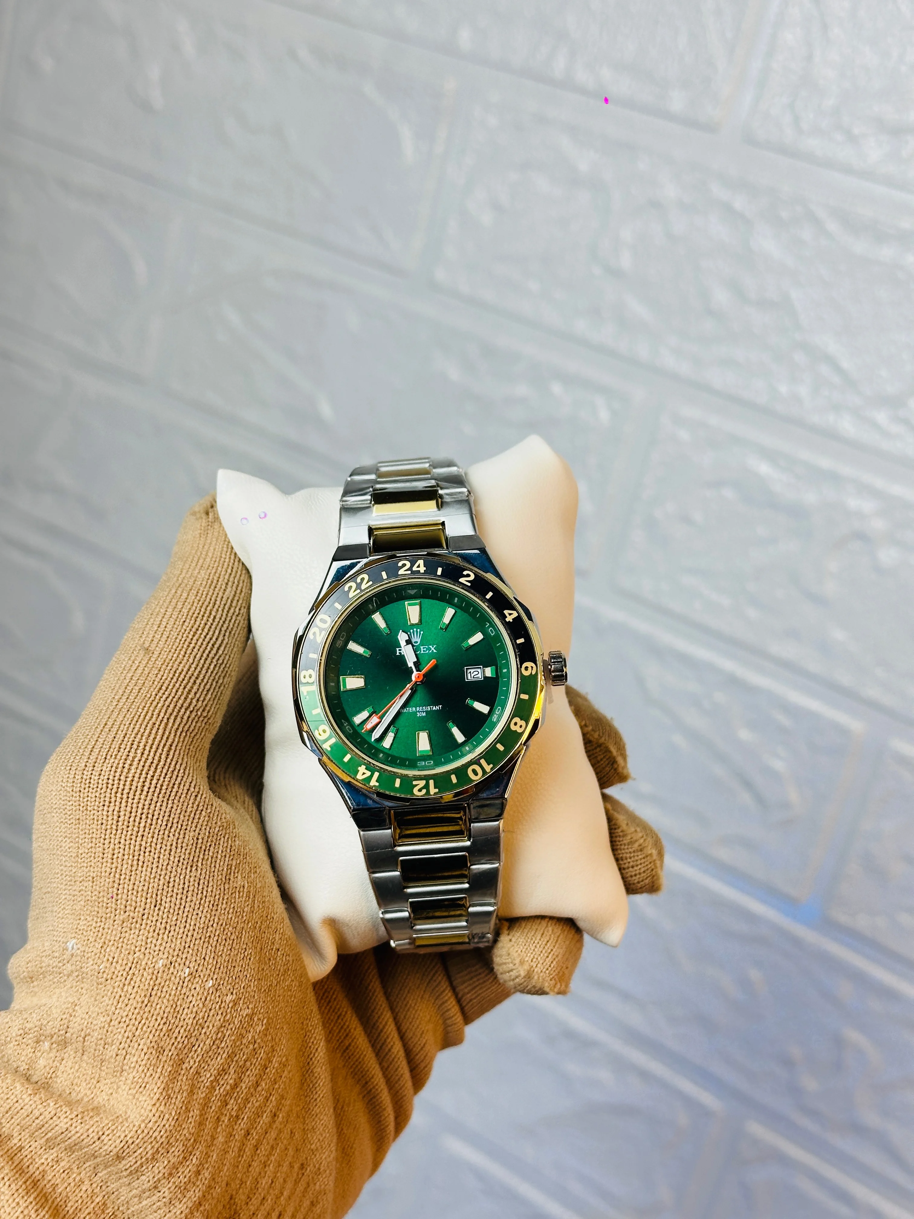 ROLEX 8246 TWOTONE/GREEN DIAL